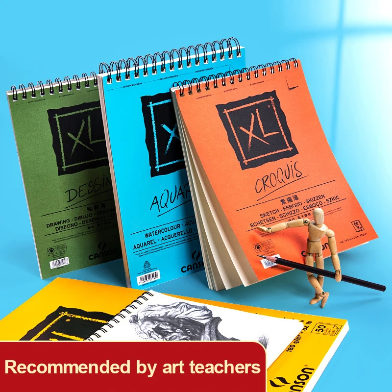 CANSON Art Painting Book Sketchbook 16K/8K Sketch Drawing Pad for Colored Pencils Graphite Charcoal Pastels Graffiti XL Series