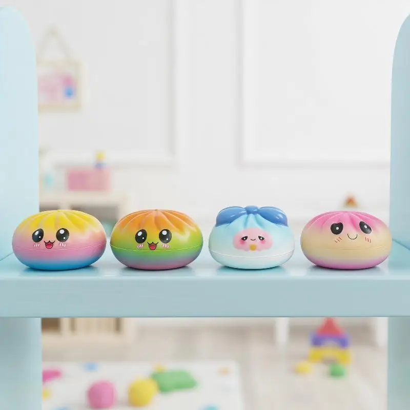 Stress-Relieving Dumpling Squishy Toys Colorfully Designed Slow Rising for All Ages