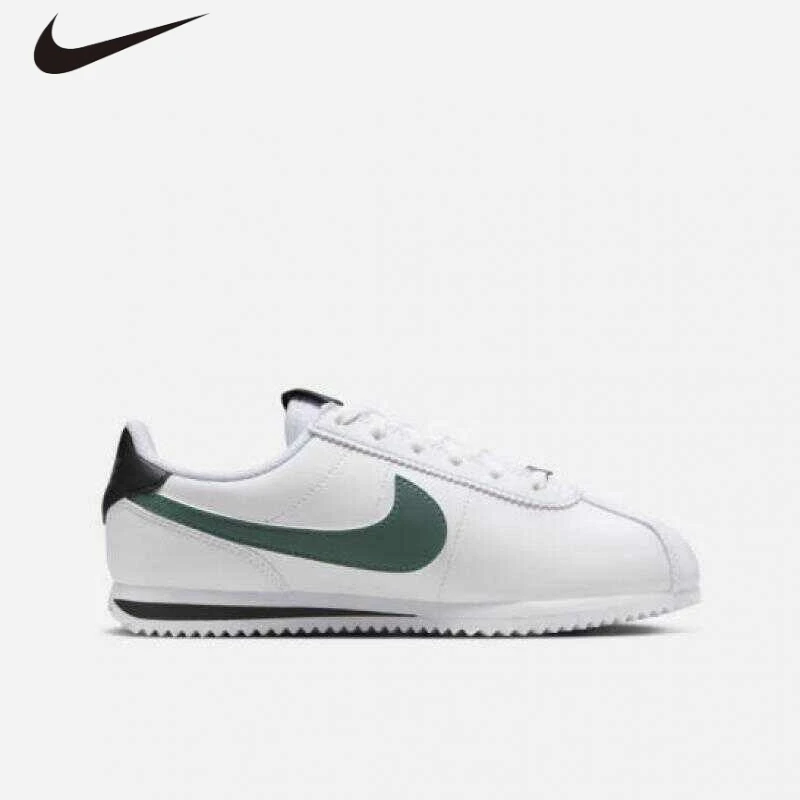 Zapatillas Nike Cortez GS, de cuero liso, con amortiguación de espuma ligera, Heritage 1972, zapatillas informales retro para correr para jóvenes DM0950-106