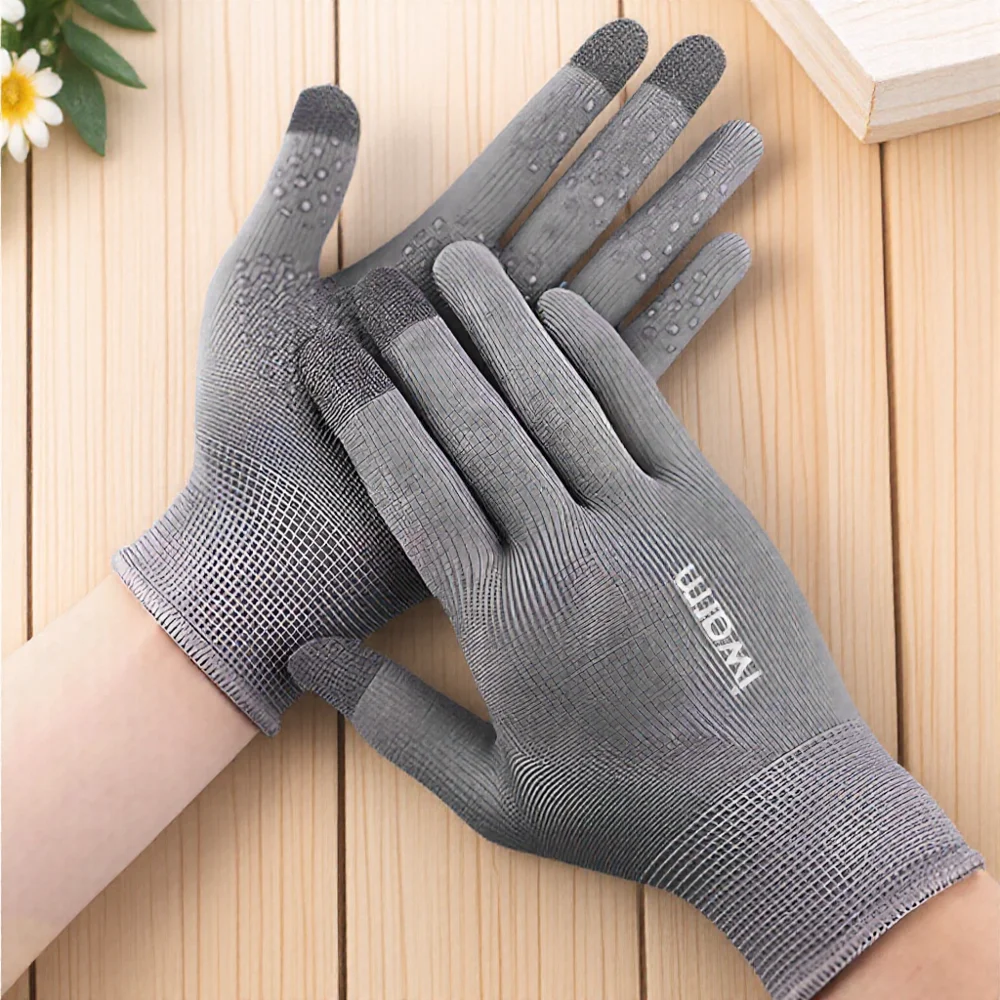 Men Women Summer Outdoor Cycling Gloves Anti UV Non Slip Touch Screen Breathable Thin Hand Guard Wear Resistant