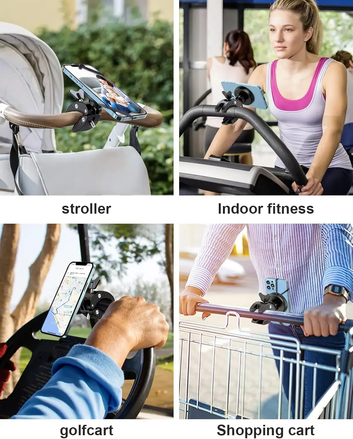 EWA 磁気自転車電話ホルダー回転オートバイハンドルバーホルダー、自転車スクーター電話クリップ iPhone 16 Pro Max、15 14 13用