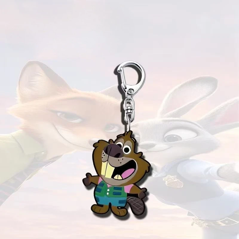 6 أنماط أنيمي Zootopia 2 الأجهزة الطرفية البسيطة ثعبان غاري المفاتيح جودي ملحق نيك لعبة ضابط ليوبارد لطيف الاكريليك لعبة الكسل #3