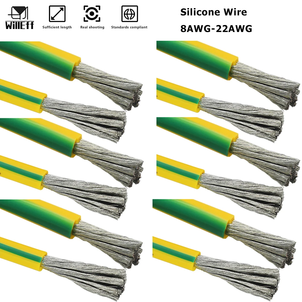 Heat-resistant insulation Ground cable Silicone cable Waterproof Ground wire Silicone wire Anti-static grounding Flexible wire