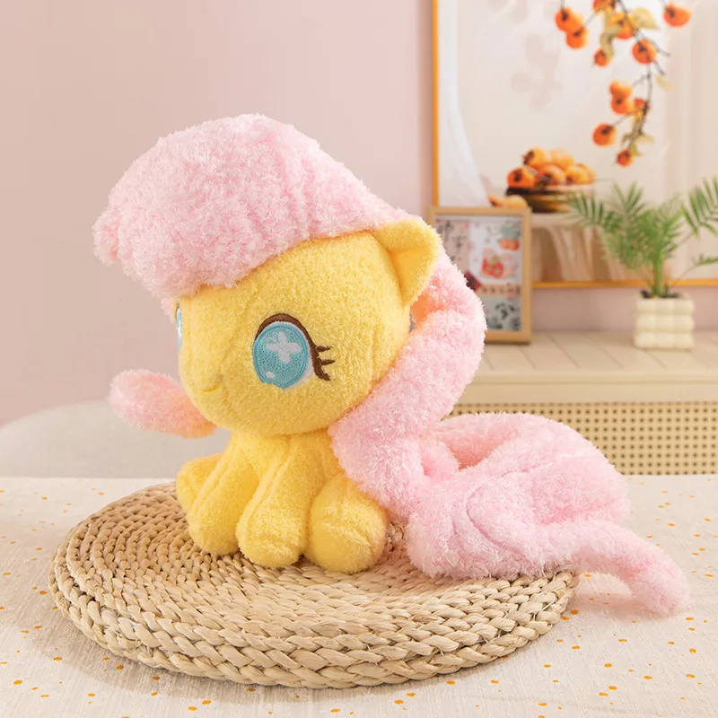 28cm bonito dos desenhos animados kawaii meu pequeno pônei crepúsculo brilho arco-íris traço apple jack boneca de pelúcia travesseiro decoração presente aniversário brinquedo