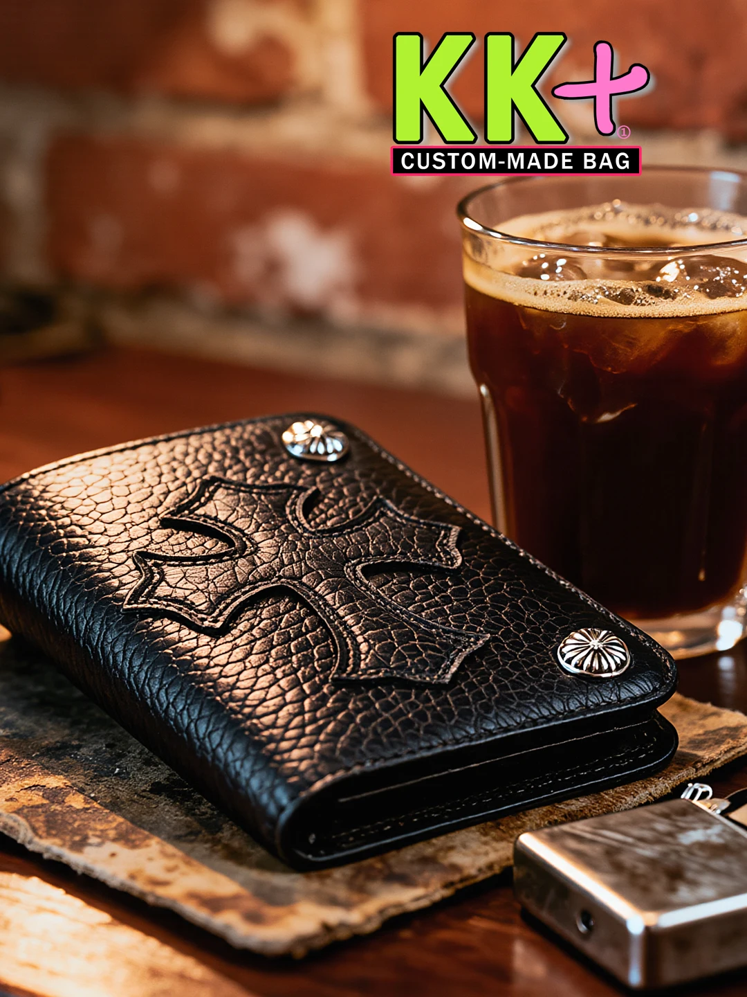 2026-new-crossbody-rivet-wallet-leather-coin-purse-card-holder-unisex-top-layer-cowhide-dark-series-fashionable-wallet