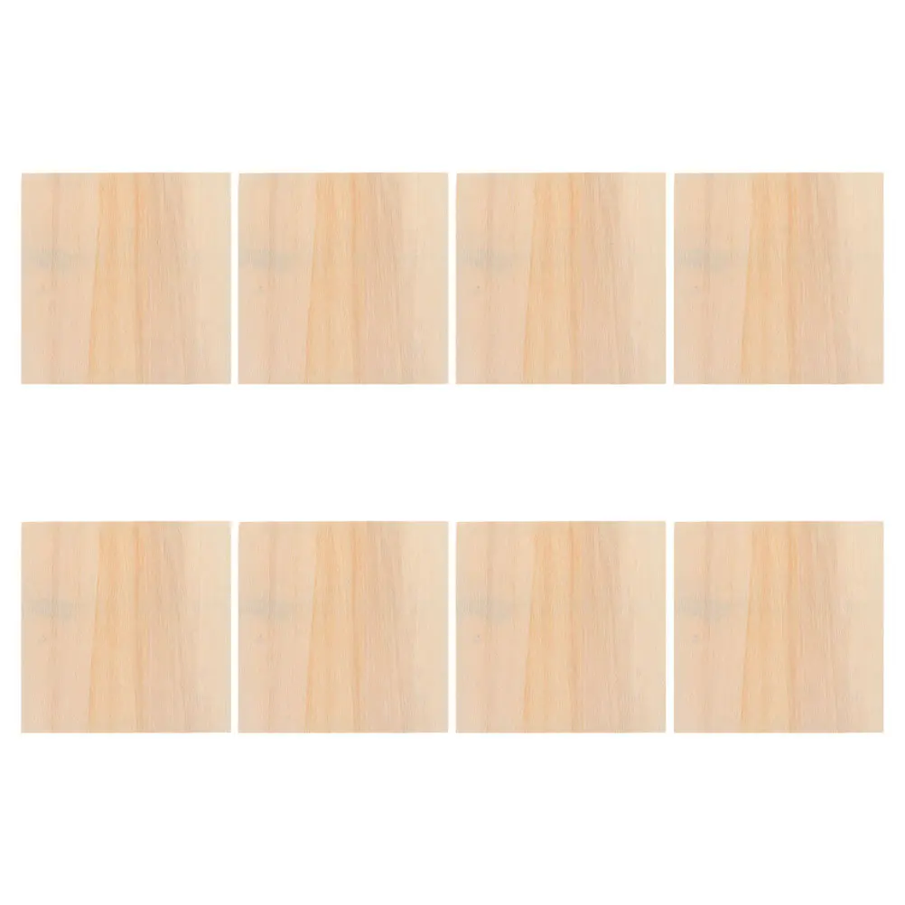 

8Pcs Blank Wood Picture Frames for DIY Crafts Sturdy Pine Wood Boards for Clay Snow Mud Decorations Natural Finish Craft