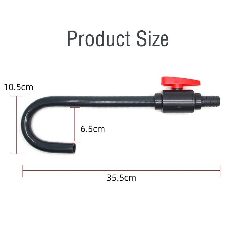 Aquarium Hanging Cylinder Type Water Change Add Water Pipe Can Be Used with 12/16/20mm Inner Diameter Hose