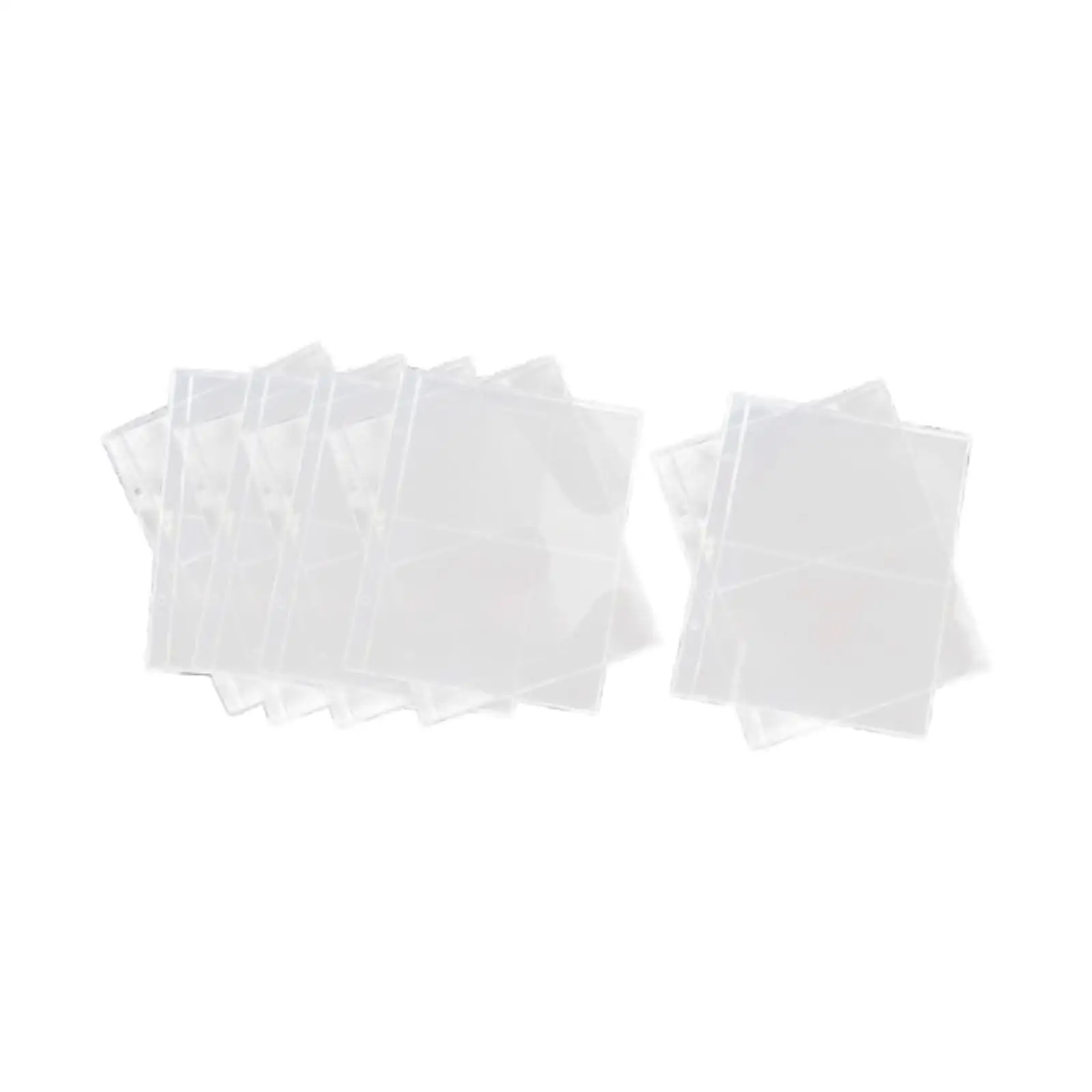 

10x Transparent Banknotes Holders Page Protectors Clear Bag Large Capacity