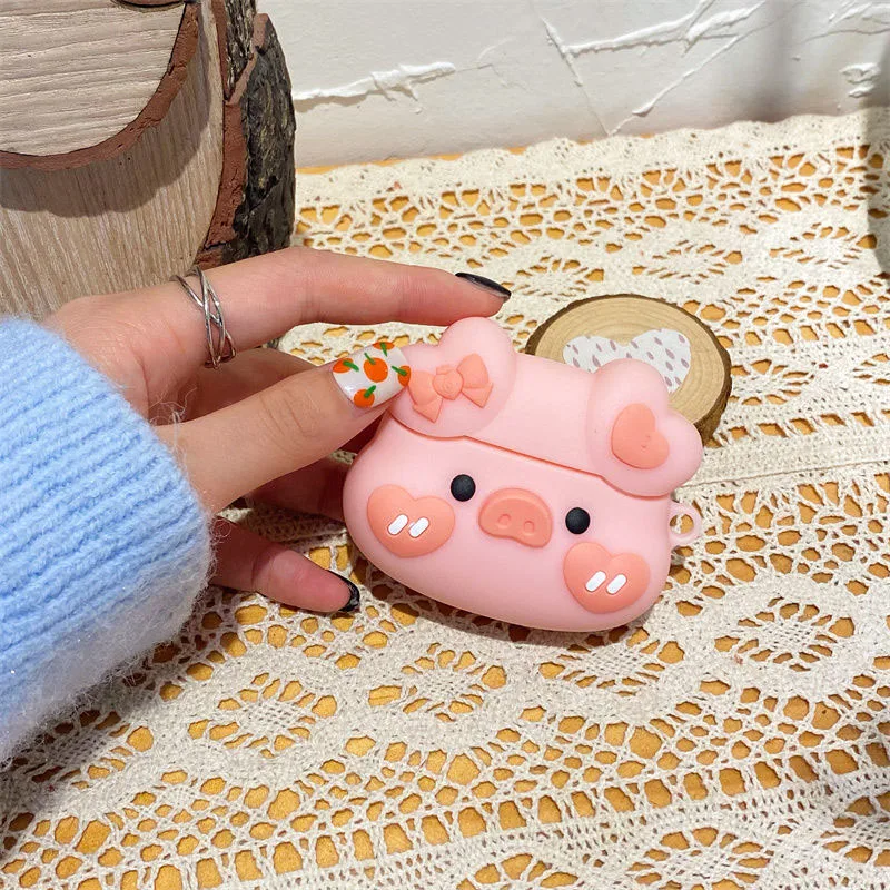 Funda de silicona con dibujos animados para apple AirPods 3. ª generación, funda de silicona para auriculares inalámbricos, llavero para airpods 2, 3 Pro