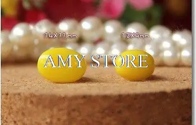 40pcs Plastic Oval Yellow Safety Eyes/Noses For Teddy Bears/Toys, 9x12mm/11x14mm