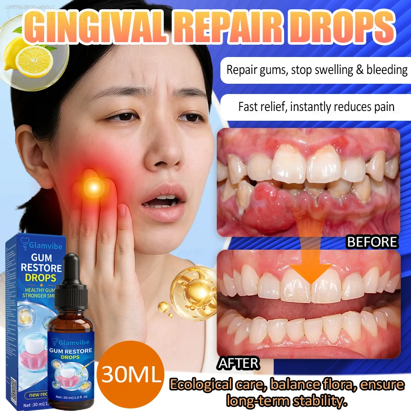 Gum Care Drops, Mild Liquid Oral Essence for Daily Gum Maintenance, Gently Clean Oral Surface, Soothe Gum Area & Keep Fresh and Comfortable Oral Feeling