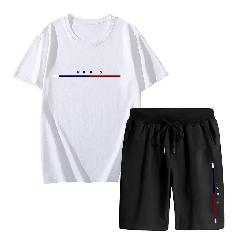 

Men's Tracksuit Casual Versatile Summer Cool Fresh Men T-Shirt Printing Daily Gym Jogging Man Sports Shorts Sets Fashion Outdoor