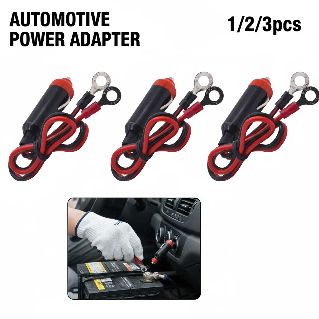 50CM 12V Car Power Inverter Wire Male Plug Lighter Socket Cable Adapter Convenient Cigarette Lighter Plug
