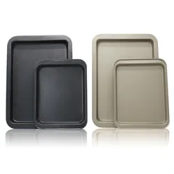 Rectangular Cookie Sheets bread cake baking pan oven baked tools kitchen accessories reusable baking accessories