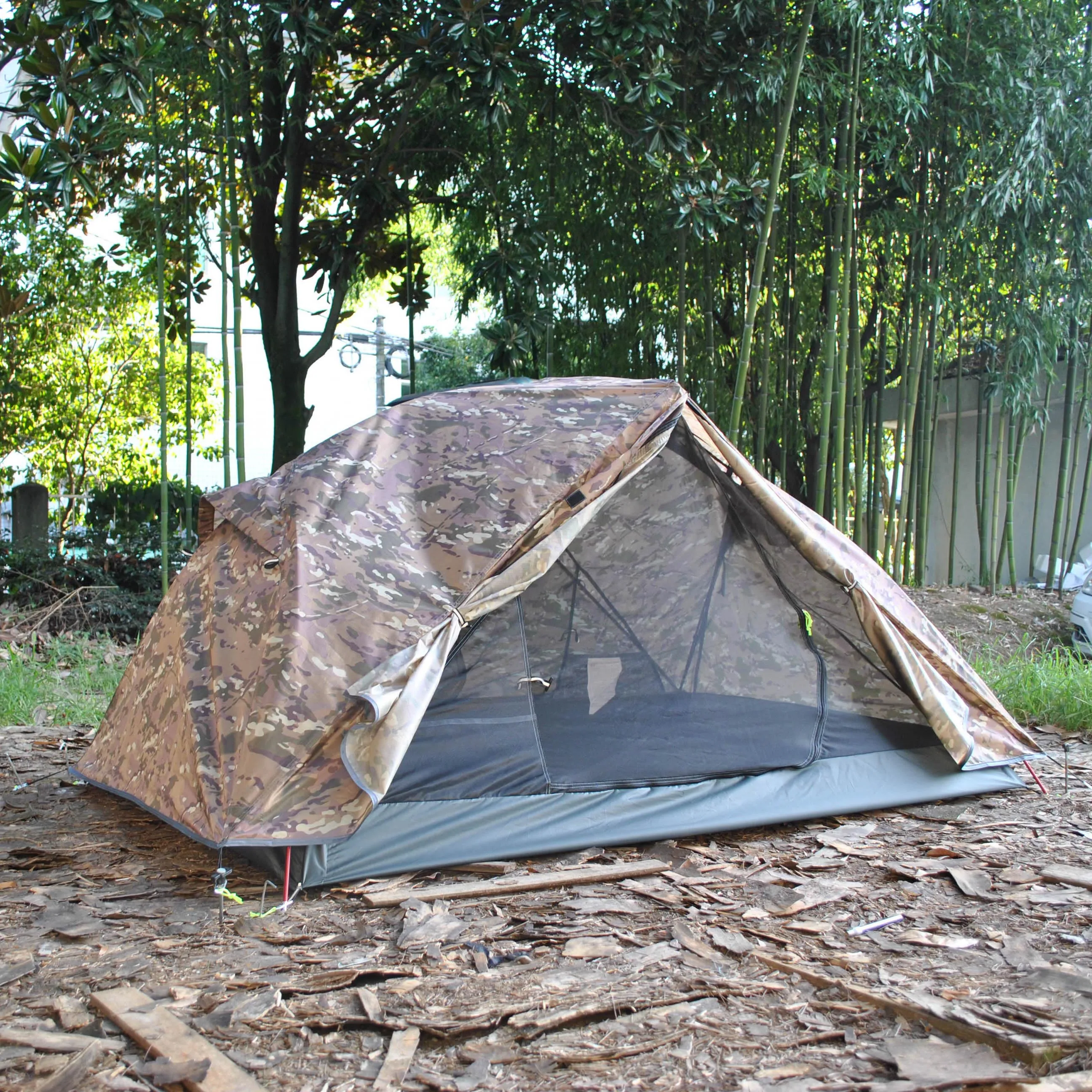 Tenda da esterno ultraleggera di fascia alta, tenda da campeggio mimetica per 2 persone a doppio strato, tenda da campeggio unica per 2 persone CZX-633