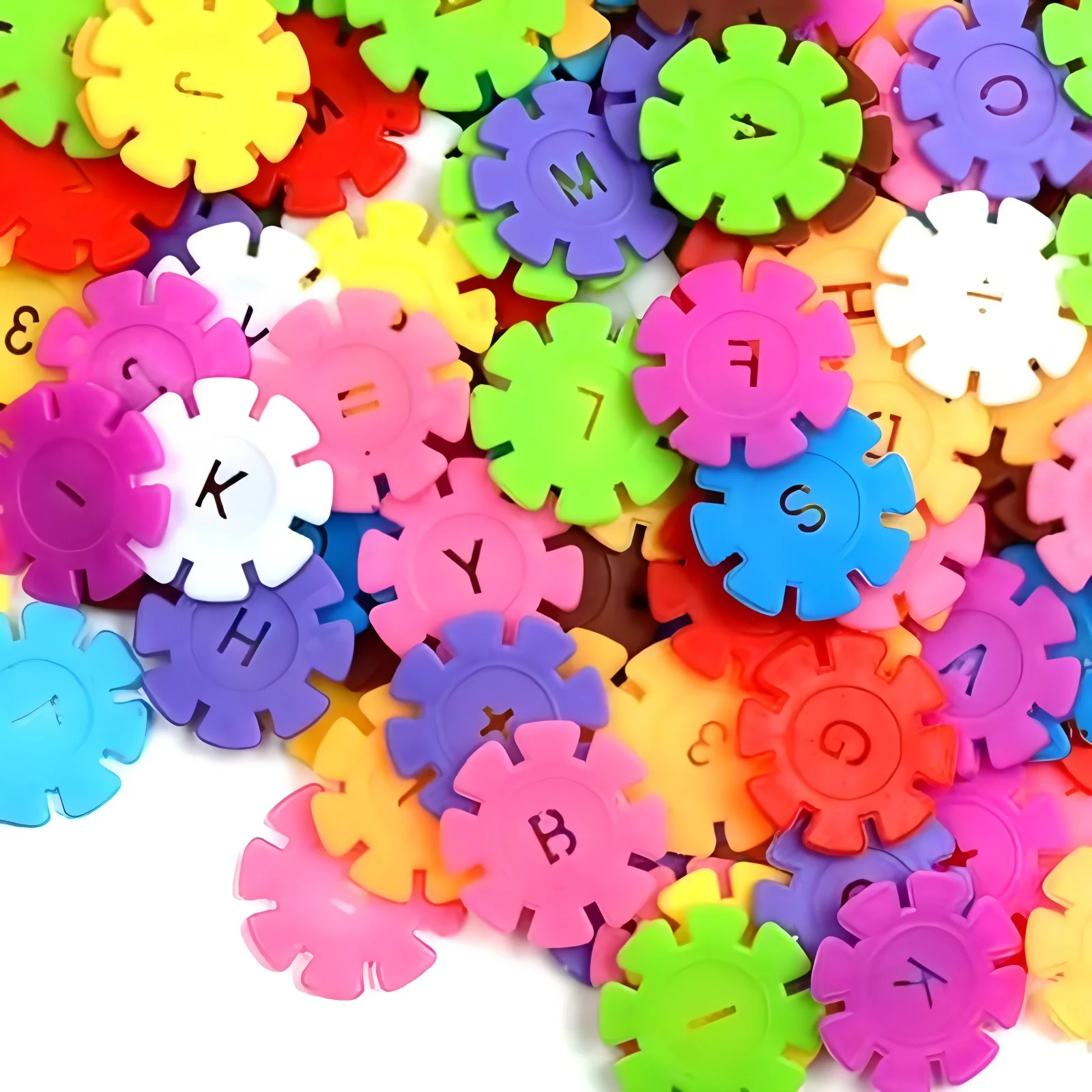 Einsatztasche für die Früherziehung für Kinder, Schneeflocken-Bausteinset, pädagogische Bausteine für Kinder, DIY-Spielzeug für Kinder