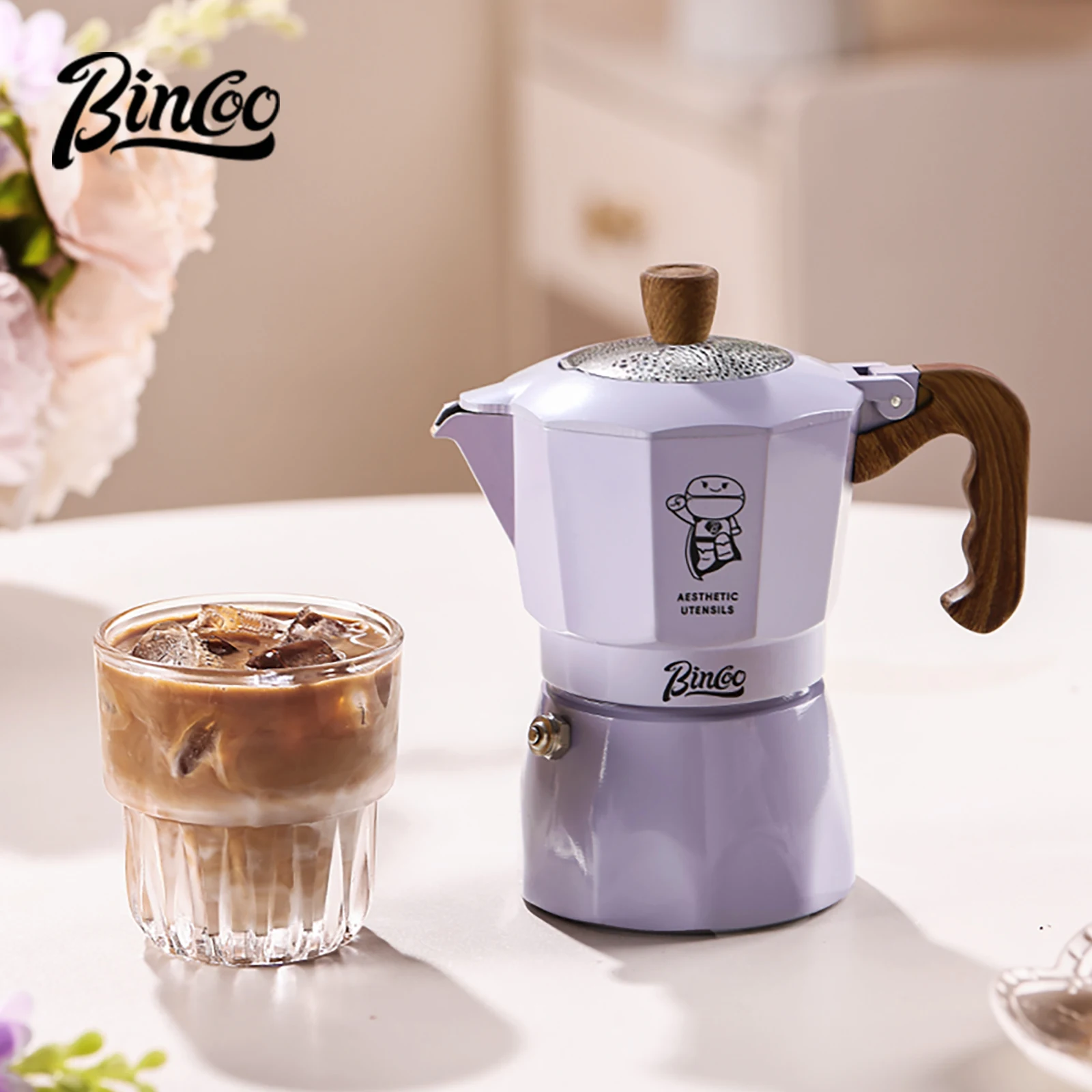 Bincoo Coffee Double Valve Moka Pot Espresso Maker Italian Coffee Professional Home Barista Accessories Coffee Maker Tools 220v - Image 5
