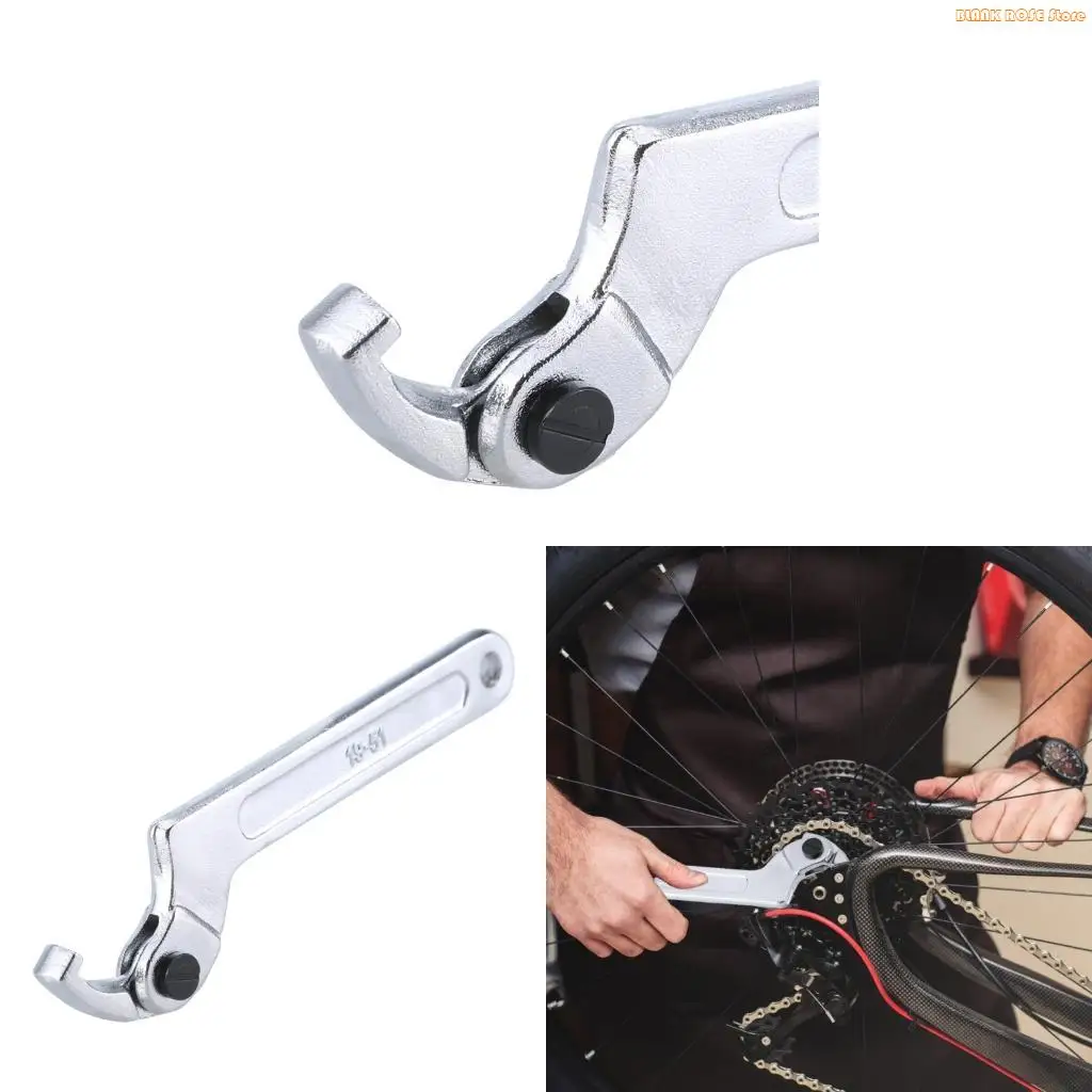 K1AE Adjustable Hook & Pin Wrenches Spanner Tool Bicycles, Bike, Motorcycle Suspension Collar, Nut Adjustment Tool