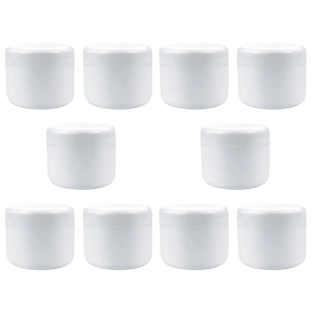 

10Pcs Portable Refillable Cream Boxes Compact Leak Proof Plastic Containers Travel Use Cream Boxes Empty Sub Bottles