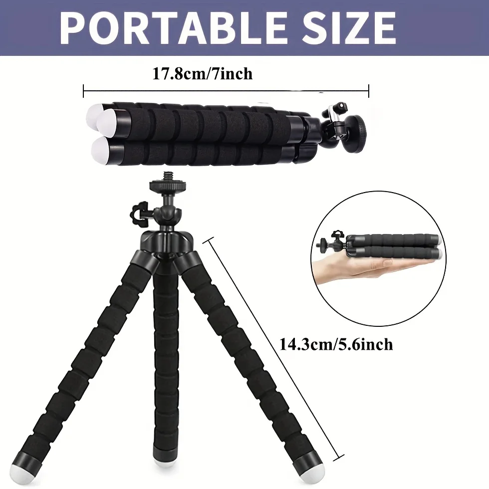 حامل حامل الهاتف المحمول لصور السيلفي لهاتف iPhone Android، حامل ثلاثي القوائم لملحقات التصوير الفوتوغرافي ومعدات تسجيل الفيديو وحامل ثلاثي القوائم للهاتف #2