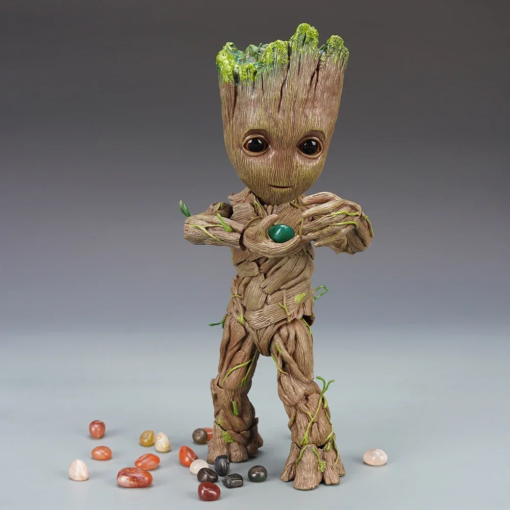 Marvel 26cm Groot Young Tree Human Baby Guardians Of The Galaxy 1:1 Hands-On Model Toys New Box Gift Joint Action Figures