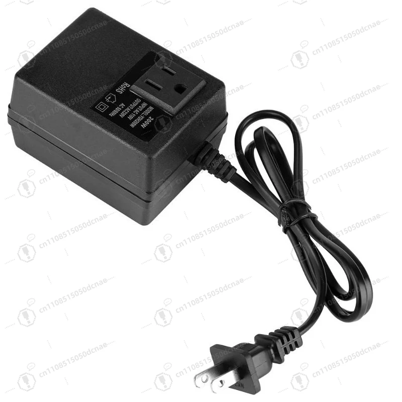 200W Step Down Voltage Converter 220V to 110V US Plug Power Transformer for Travel Appliances
