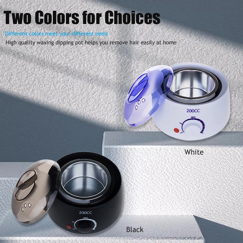 200 مللي مزيل الشعر البرازيلي الصلب الشمع الفاصوليا جهاز تسخين الشمع إزالة الشمع سخان آلة الشمع مزيل الشعر إزالة الشعر وعاء ذوبان الشمع
