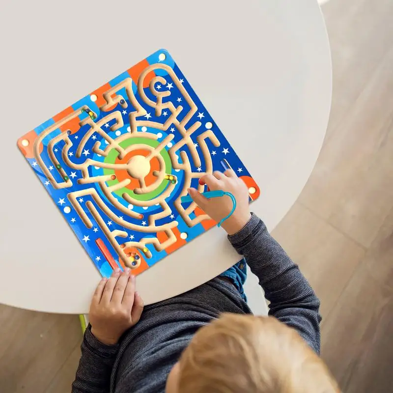 Magnet Farbe und Zählen Labyrinth Holz magnetische Farb sortierung Labyrinth Montessori Feinmotorik Spielzeug für Jungen Mädchen 3 Lernen &