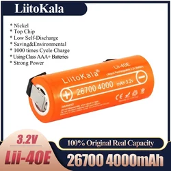 LiitoKala 3.2V 26700 4000mAh LiFePO4 bateria 35A ciągłe rozładowanie maksymalnej dużej mocy + niklowane arkusze