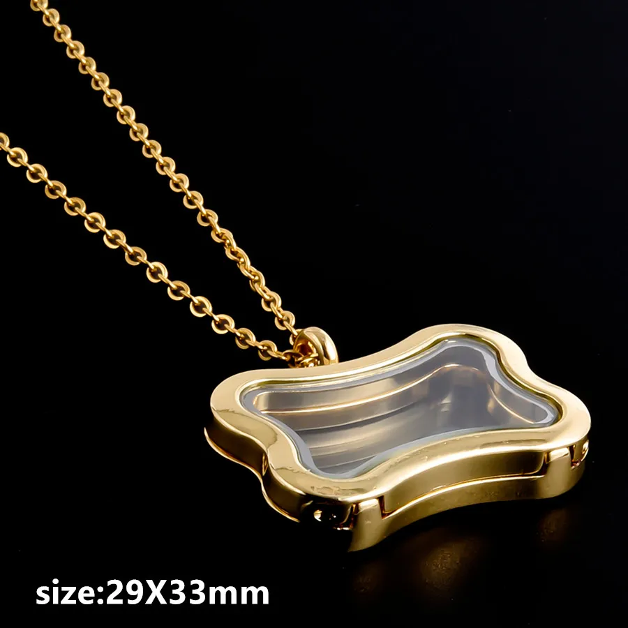 Rechteckige Ellipse Wassertropfen Hundeknochen Herz Medaillon Halskette für Damen Herren Schmuck Magnet Glas Erinnerungs-Strass-Medaillons Geschenk – Detail 14