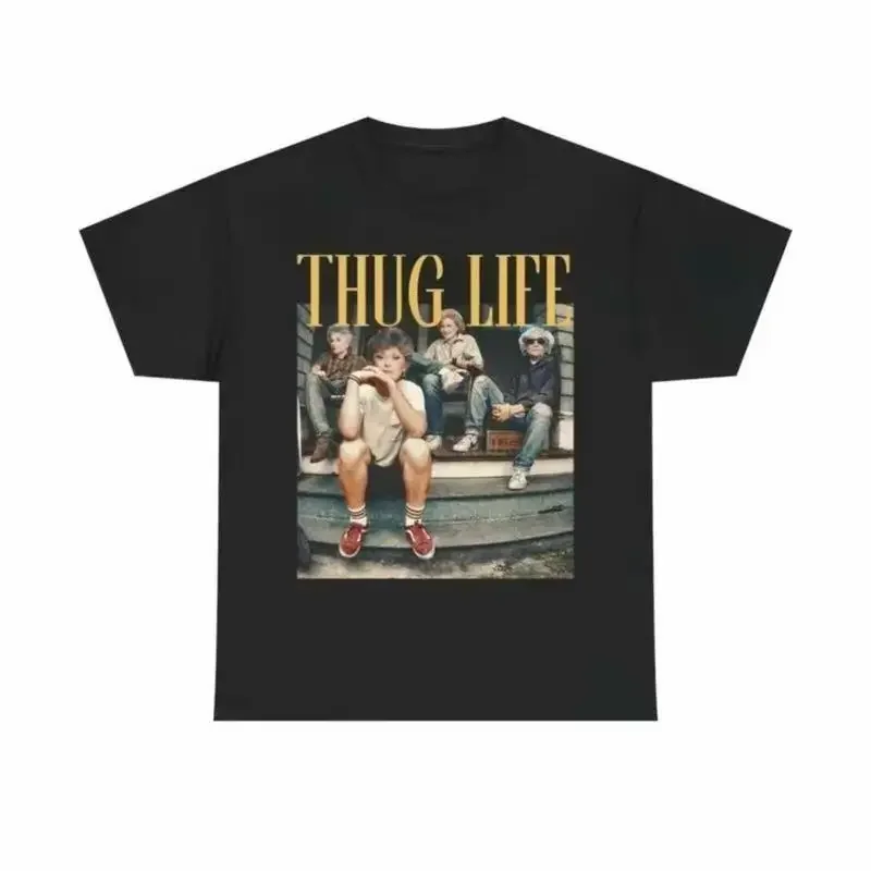 

The Golden Girls Thug Life Pattern Tops for Womens Steetwerar Funny Graphics Tees Casual Short Sleeve Print Shirts