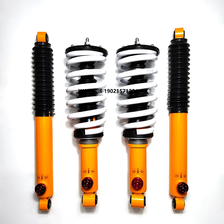 Oil Shock Absorber for L200 4x4 Off-Road Yellow  2 Inches Steel and Iron Gas-Type for Cars Adjustable 6-Level