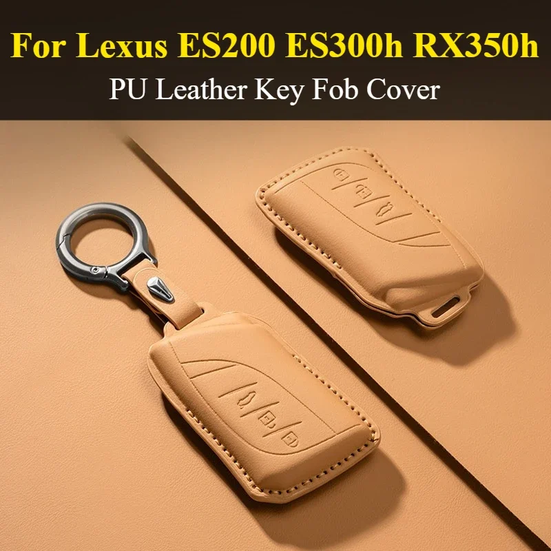 PU Leather Key Fob Cover -Smart Key Case with Keychain Anti-Scratch For Lexus ES200 ES300h RX350h NX260 Car interior Accessories