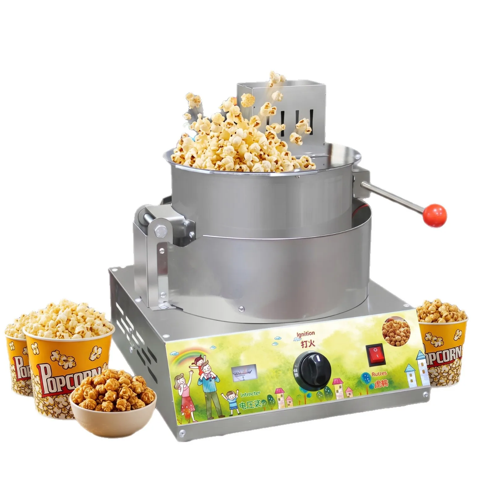 YJQ commercial single pot popcorn machine stall flow puffed corn flower production special equipment