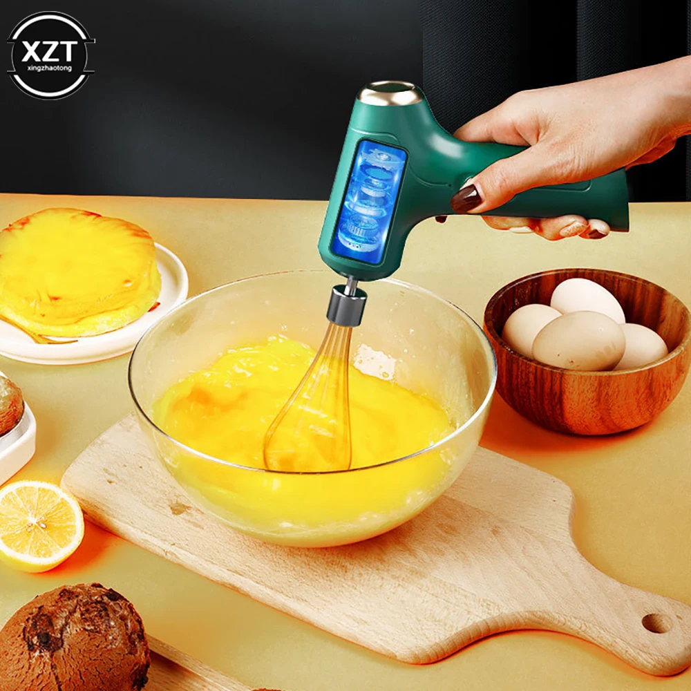 Portable Electric Food Mixer USB Wireless Hand Blender 3 Speeds Powerful Dough Egg Beater Baking Cake Cream Whipper Kitchen Tool