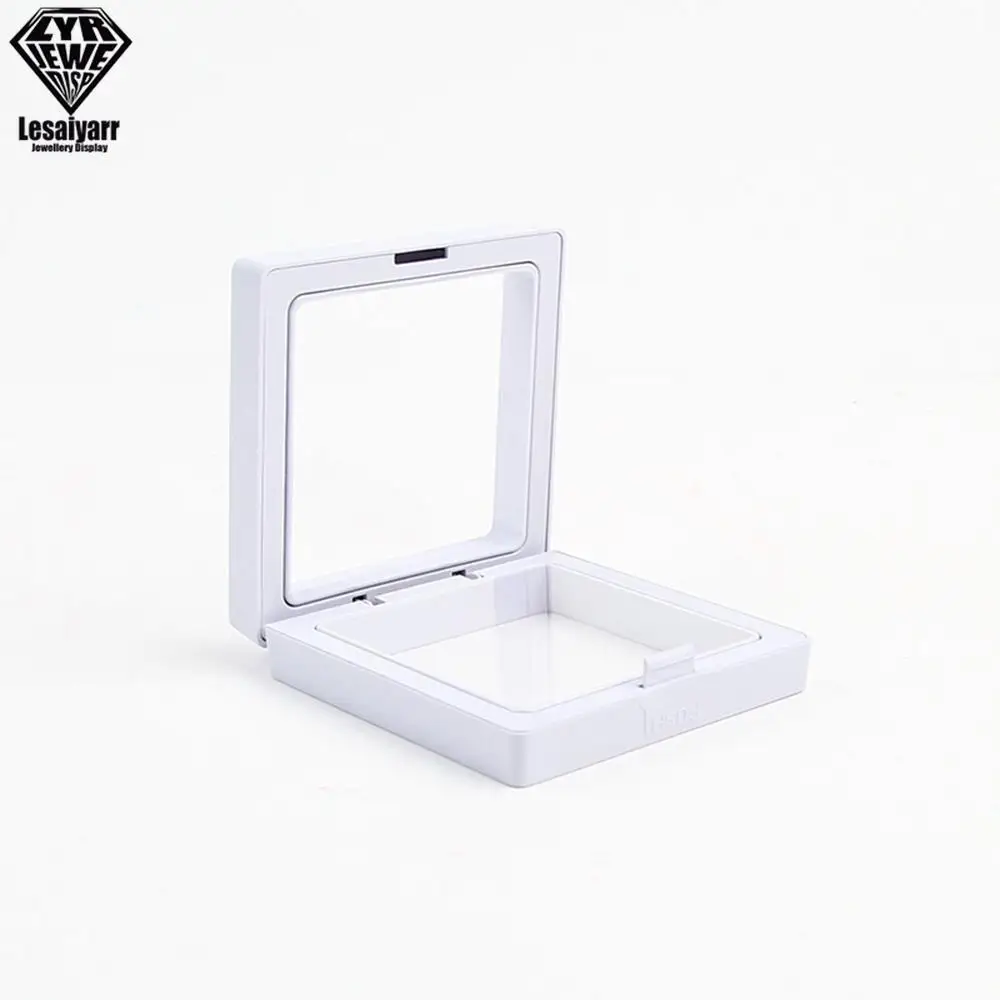 10PCS New Creative Simple Dust-proof Transparent PE Film Display Jewelry Storage Box plastic transparent box Cosmetics Storage