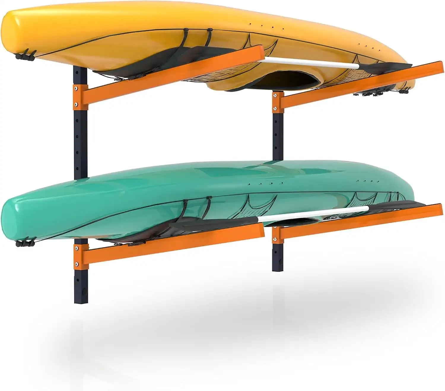 

Steel Wall Mount Kayak Storage Rack, Heavy Duty Adjustable Garage Rack Holds 2 Kayaks