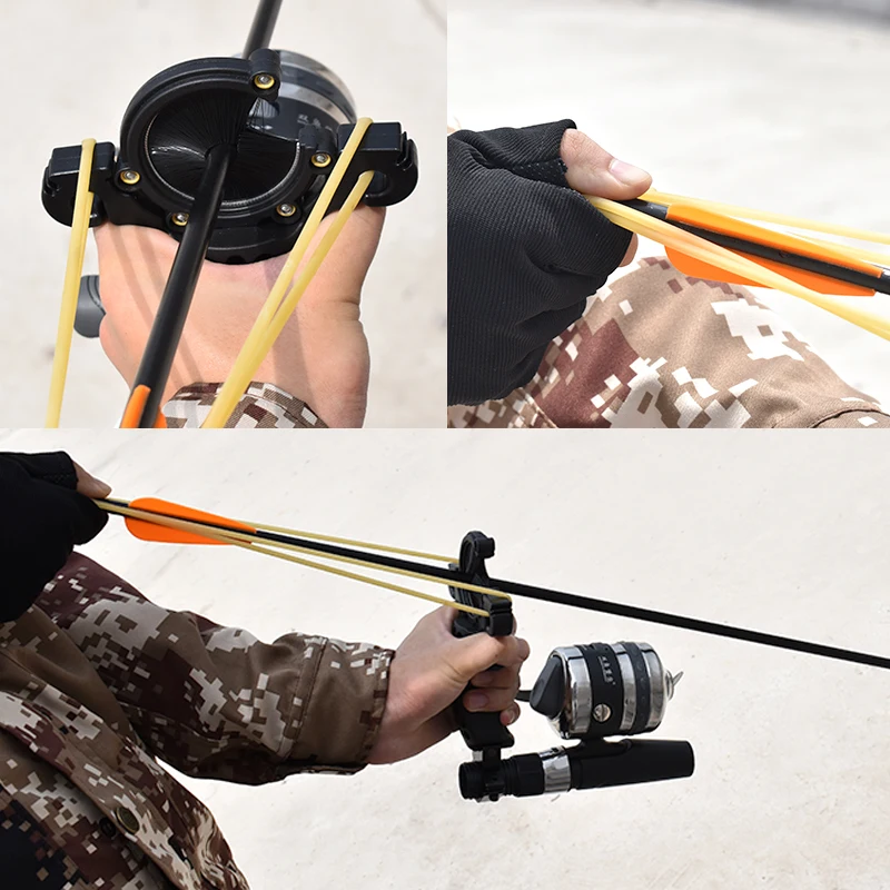 Professional Fishing Slingshot Outdoor Laser Shooting Tool Kit for Hunting with Arrow and Rubber Band