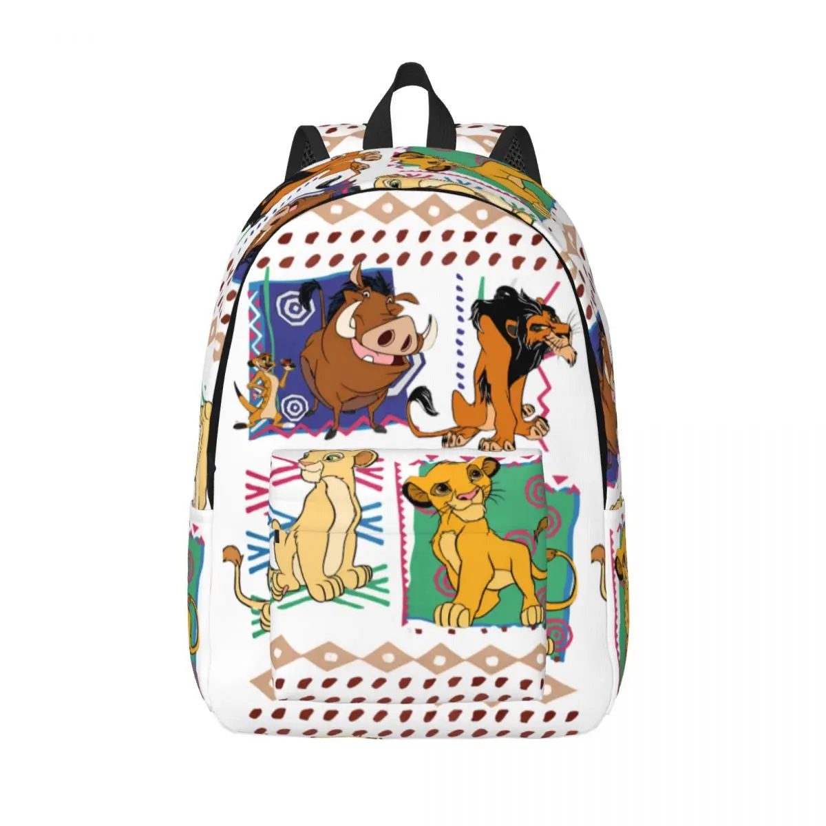 

Vintage 90s The Lion King Simba Nala Animal Cool Backpack Student Hiking Travel Daypack for Men Women College Shoulder Bag