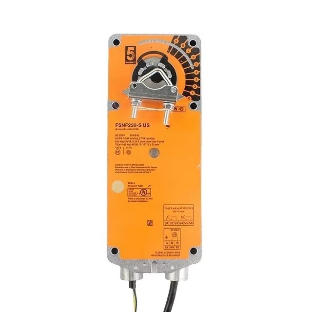 FSNF230-S US Fire Damper Actuator, 8 Nm, Spring Return, AC 230 V, Open/close, 2x SPDT, IP40, in Stock