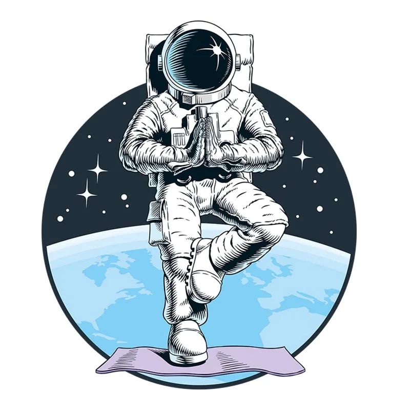 7 types Astronaut Sports Yoga Print DTF Thermo Sticker Decals Heat Transfer Clothes Clothing Crafts Ironing Diy Accessory