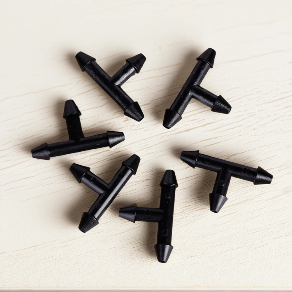 50pcs 3/5 Irrigation Barbed Connectors Universal Drip Irrigation Joint Portable Multi-function Lightweight for Watering Systems