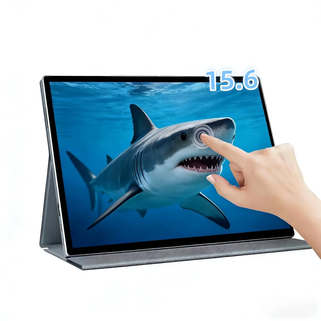 15.6 Inch Touch Screen Portable Monitor FHD 1080P IPS HDR USB Type-C HDMI LCD Computer Display for Laptop PC Mac