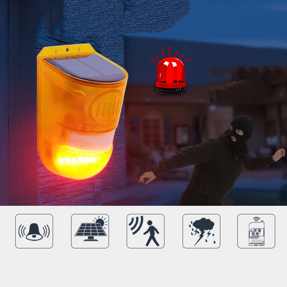 

Solar Warning Light Multifunctional Outdoor Security Lamp Sensor Anti-Theft Ip65 Waterproof Farm Construction