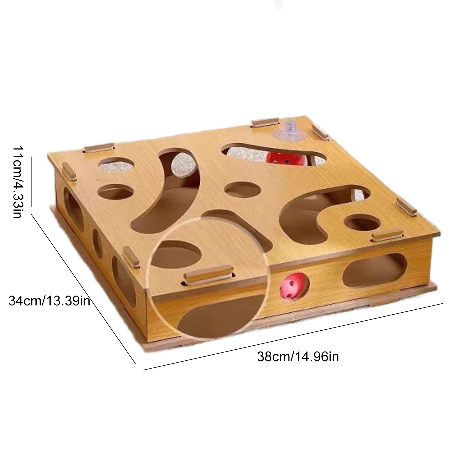 لعبة خدش مبرد أظافر القطط مع 6 كرات لعبة ألغاز الخدش للقطط صندوق إثراء متعدد الفتحات لعبة المتاهة للقطط الداخلية #6