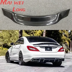 For Mercedes Benz CLS Class W218 CLS 260 300 350 400 CLS63 AMG Spoiler Carbon Fiber Rear Trunk Spoiler Wing R Style 2011 - 2016