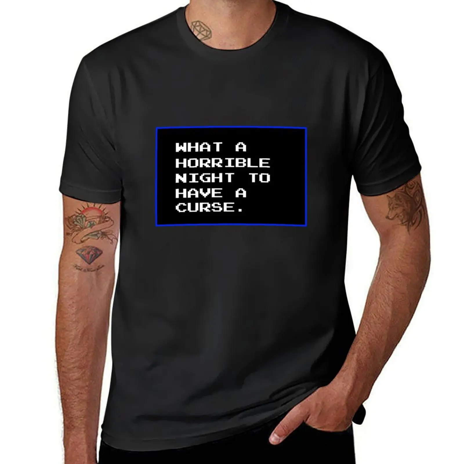 

What a horrible night to have a curse T-Shirt customs tops quick drying boys animal print men clothes