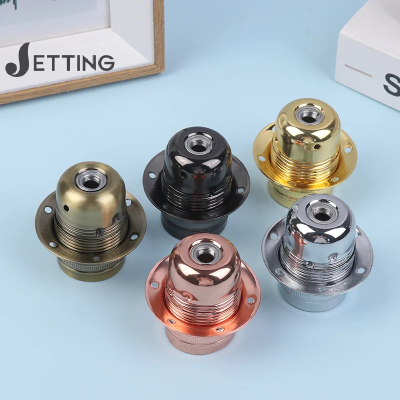 Metal Lamp Holder E27 Polished Vintage Lamp Socket DIY Light Lamp Base Retro Screw Adapter Lampholder For Lighting Fixture