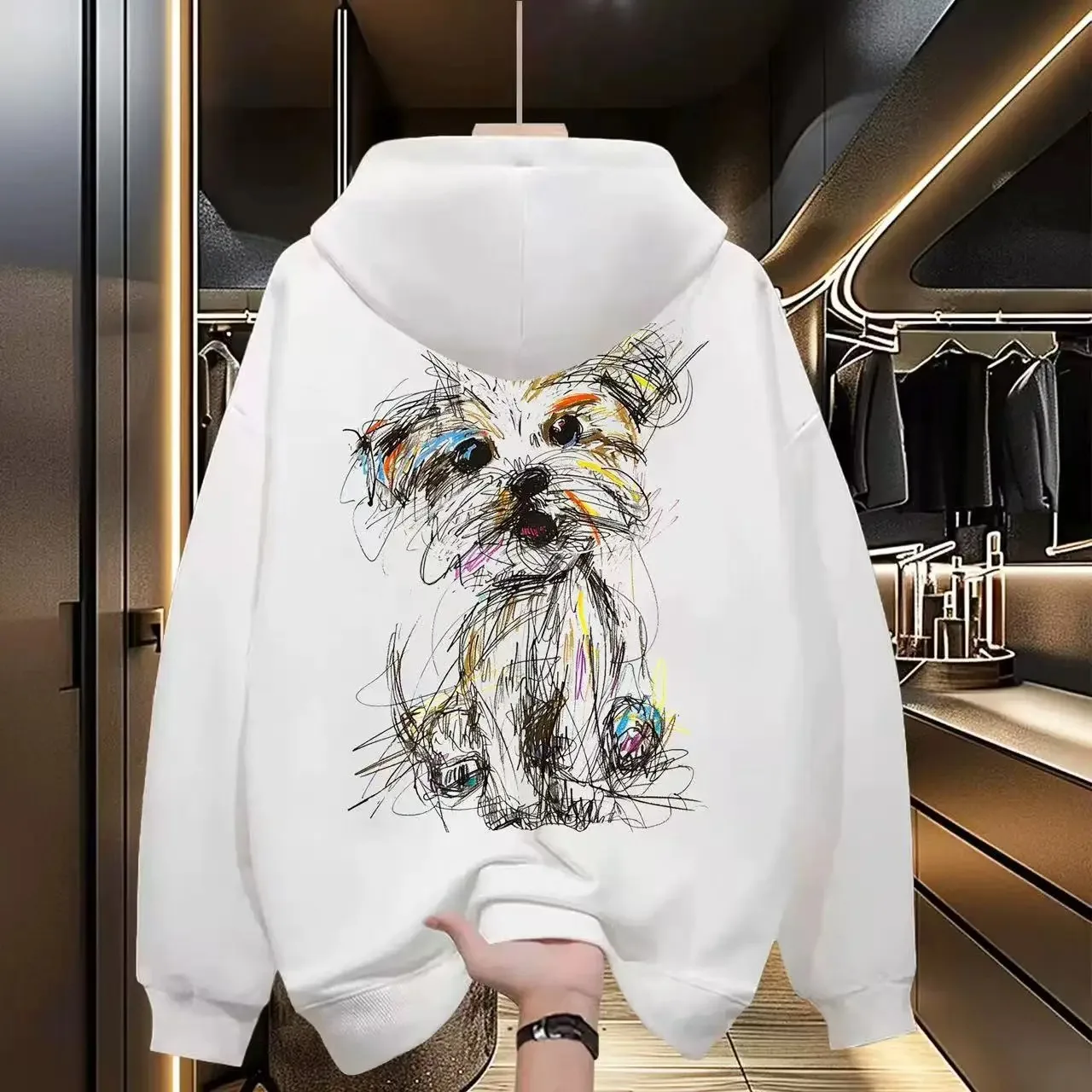 Verdicktes, bedrucktes, langärmliges High-End-Luxus-Qualitäts-Hot-Produkt Übergroßes Unisex-Sweatshirt Sport Bequeme Paare