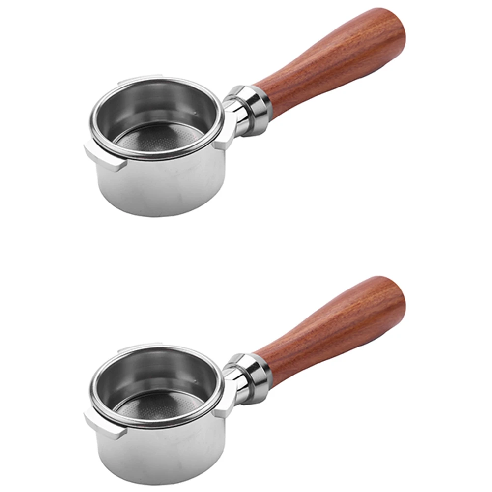 ABBK-2 Buah Portafilter Kopi Tanpa Dasar 54Mm untuk Seri Breville Barista dengan Mesin Pengganti Keranjang Filter 2 Cangkir